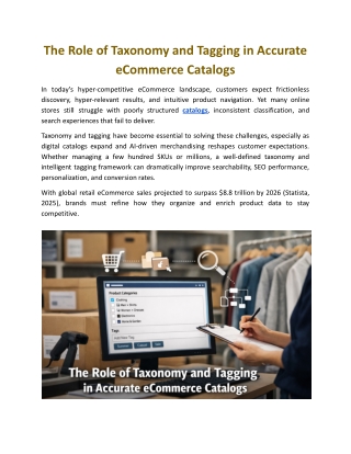 The Role of Taxonomy and Tagging in Accurate eCommerce Catalogs