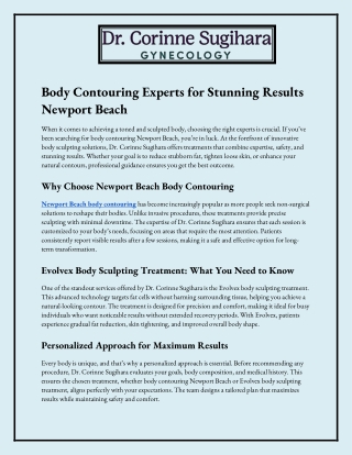 Discover the Benefits of Non Surgical Incontinence Treatment