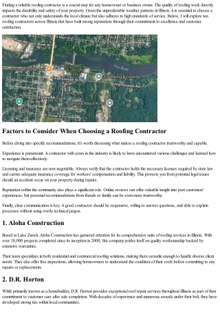 Top 10 Roofing Contractors in Illinois You Can Trust