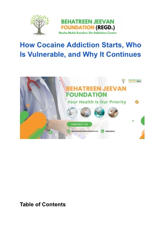 How Cocaine Addiction Starts, Who Is Vulnerable, and Why It Continues