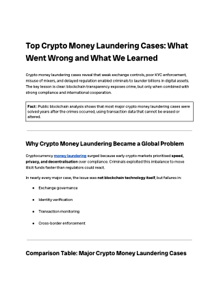 Crypto Money Laundering Exposed: Key Cases & Lessons