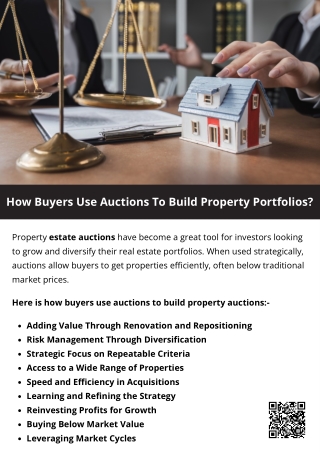 How Buyers Use Auctions To Build Property Portfolios?