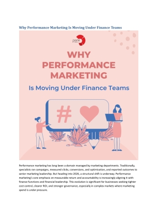Why Performance Marketing Is Moving Under Finance Teams