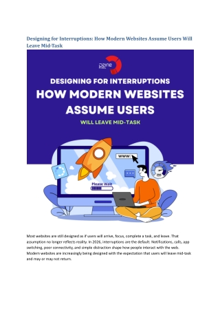 Designing for Interruptions How Modern Websites Assume Users Will Leave Mid-Task