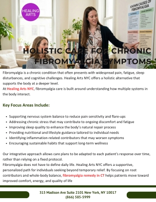 Holistic Care for Chronic Fibromyalgia Symptoms