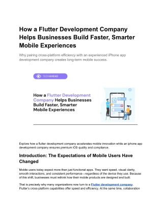 How a Flutter Development Company Helps Businesses Build Faster, Smarter Mobile Experiences (1)