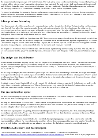 From Blueprint to Showpiece: How Phoenix Home Remodeling Plans for Magazine-Wort