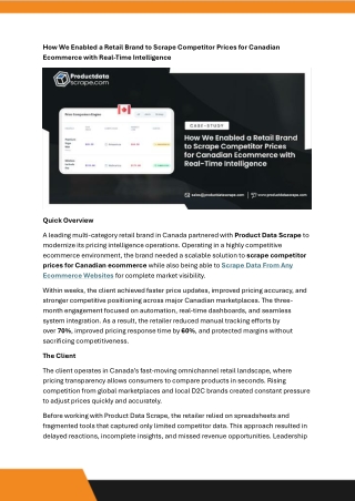Scrape Competitor Prices for Canadian Ecommerce