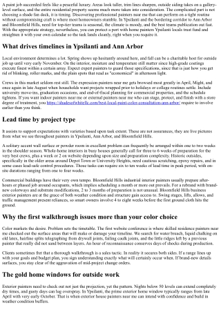 Painters Near Me in Ypsilanti: Scheduling Your Task Right