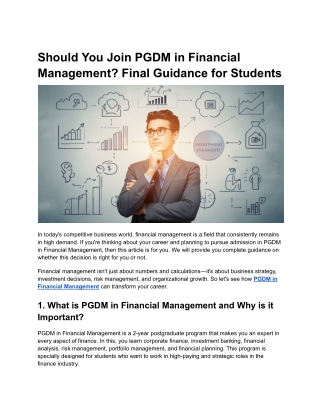 Should You Join PGDM in Financial Management_ Final Guidance for Students