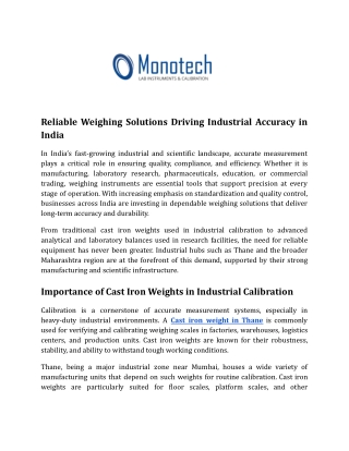 Reliable Weighing Solutions Driving Industrial Accuracy in India 58