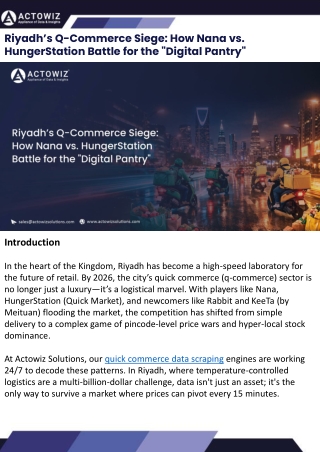 Riyadh Q-Commerce Wars - Nana vs. HungerStation Pricing