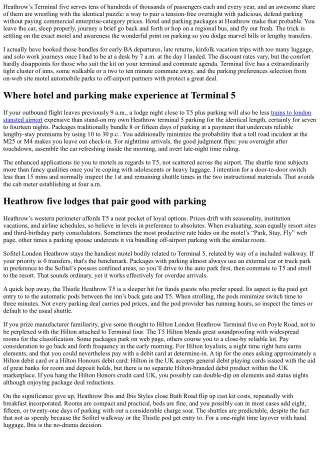 Heathrow Hotel and Parking Packages: Save on Your Terminal 5 Trip