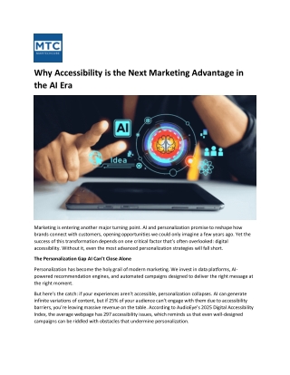 How Accessibility Is the Next Marketing Advantage in AI Era Marketing Tech