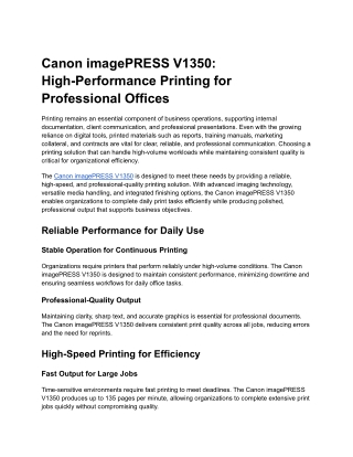 Canon imagePRESS V1350