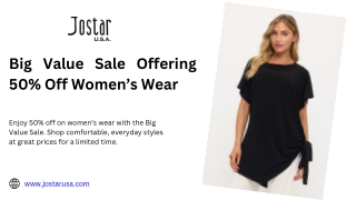Big Value Sale Offering 50% Off Women’s Wear