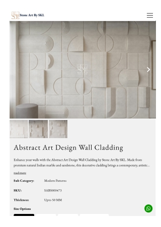 Abstract Pattern Wall Cladding - Stone Art By SKL