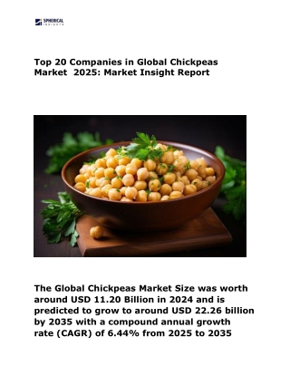 Top 20 Companies in Global Chickpeas Market