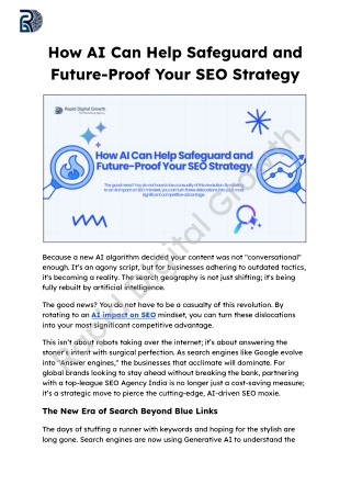 How AI Can Help Safeguard and Future-Proof Your SEO Strategy