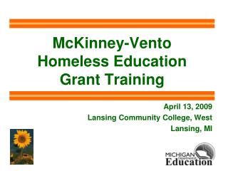 McKinney-Vento Homeless Education Grant Training