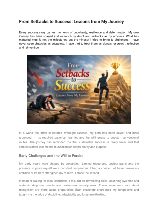 From Setbacks to Success_ Lessons from My Journey