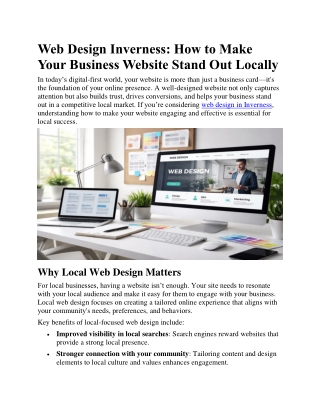 Web Design Inverness, How to Make Your Business Website Stand Out Locally