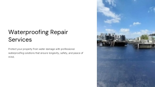 Waterproofing Service for Reliable Building Protection