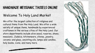 Handmade Messianic Tassels Online