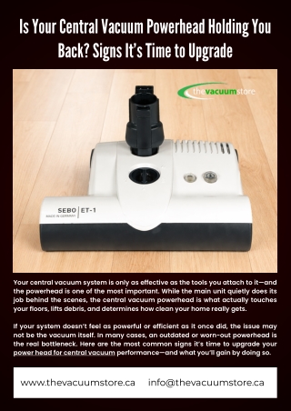 Best Central Vacuum Powerhead for Long-Lasting Performance