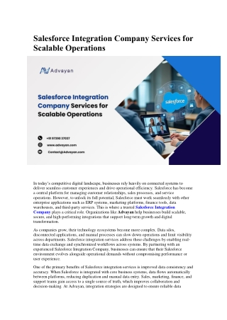 Salesforce Integration Company.