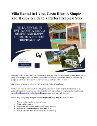 Discover the Best Villa Rental in Uvita, Costa Rica for a Relaxing Stay