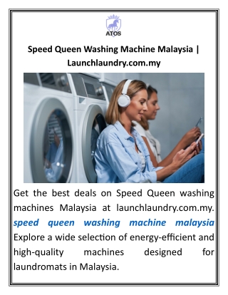 Speed Queen Washing Machine Malaysia Launchlaundry.com.my