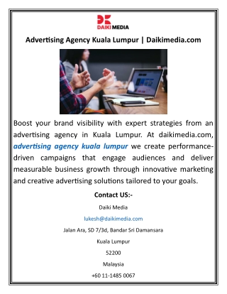 Advertising Agency Kuala Lumpur Daikimedia