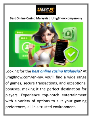 Best Online Casino Malaysia Umg8now.comen-my
