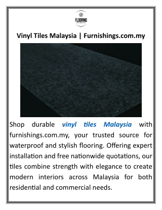 Vinyl Tiles Malaysia Furnishings.com.my