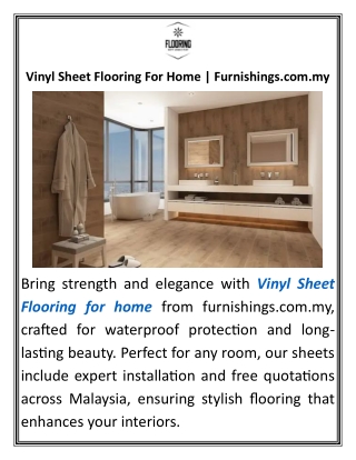 Vinyl Sheet Flooring For Home Furnishings.com.my