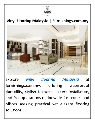 Vinyl Flooring Malaysia Furnishings.com.my