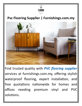 Pvc Flooring Supplier Furnishings.com.my