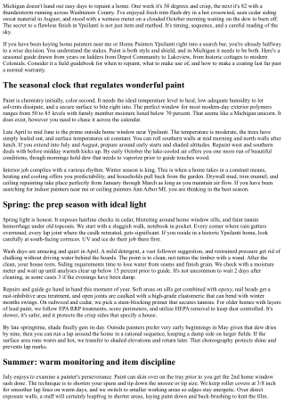 Home Painters Ypsilanti MI: Seasonal Painting Overview for Michigan Weather