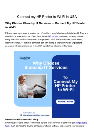 Connect my HP Printer to Wi-Fi in USA