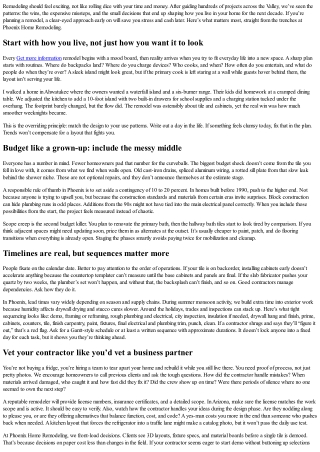 What Every Homeowner Should Know Before a Remodel: Advice from Phoenix Home Remo