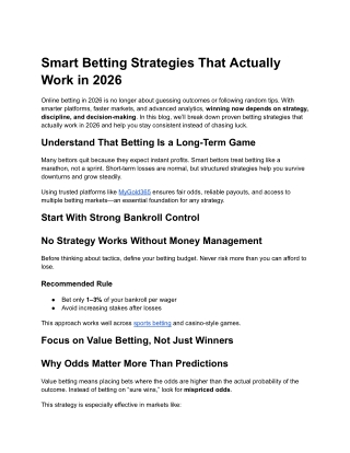 Common Betting Mistakes That Make Players Lose Money in 2026