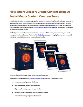 How Smart Creators Create Content Using AI Social Media Content Creation Tools