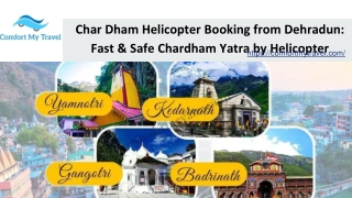 Comfort My Travel – Reliable Helicopter Services for Char Dham and Do Dham Yatra