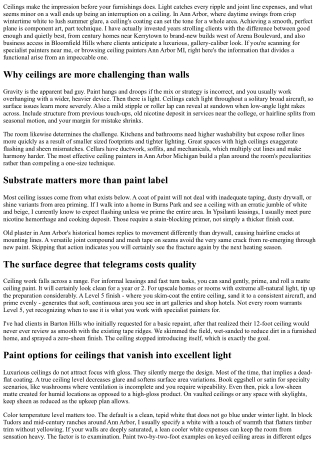 Ceiling Painters Ann Arbor MI: Smooth, Flawless Finishes Explained