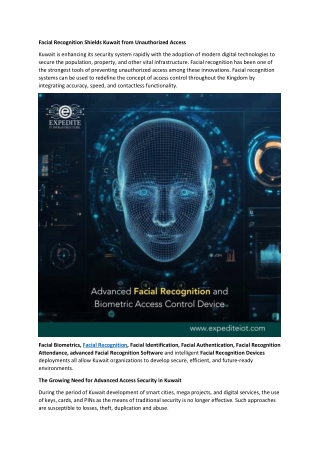 Facial Recognition Shields Kuwait from Unauthorized Access