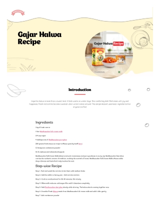 Gajar Halwa Recipe - Madhusudan