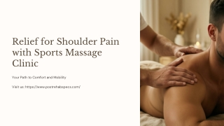 Effective Relief for Shoulder Pain with Proven Therapy and Care Solutions