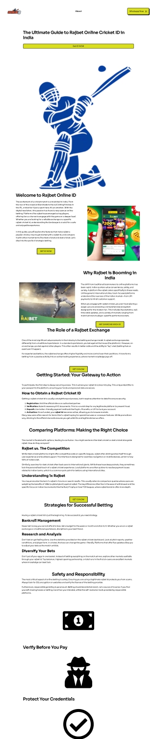 Get Rajbet ID for Cricket Betting and Casino Games