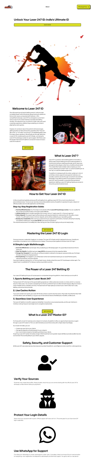 Get Laser 247 ID for Premium Sports Betting Experience